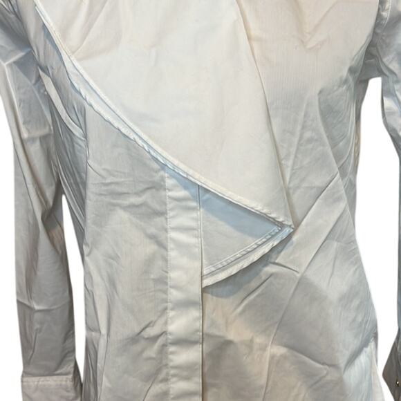 Ralph Lauren White “Vastia” Ruffle Top, Gold Button Accents, Petite, NWT - Picture 4 of 5